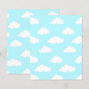 Blue Sky with Clouds Scrapbook Paper Craft Papers