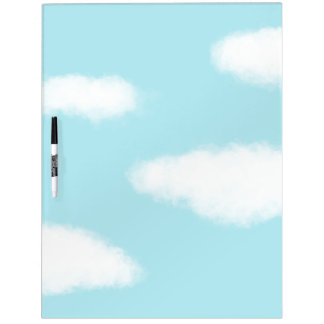 Blue Sky with Fluffy Clouds Dry Erase Board