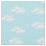 Blue sky with fluffy clouds fabric