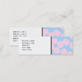 Blue Sky with Pink Clouds Pattern. Mini Business Card (Front/Back)