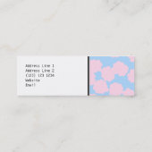 Blue Sky with Pink Clouds Pattern. Mini Business Card (Back)
