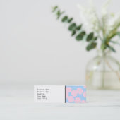 Blue Sky with Pink Clouds Pattern. Mini Business Card (Standing Front)