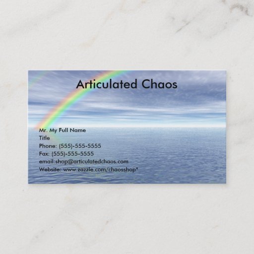 Customizable Blue Sky with Rainbow Business Card