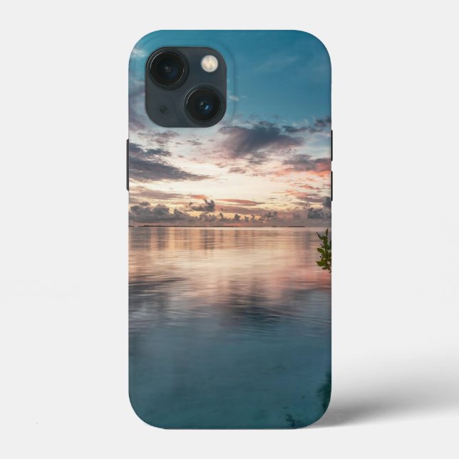 blue sky with red and dark clouds reflected on sea Case-Mate iPhone case (Back)