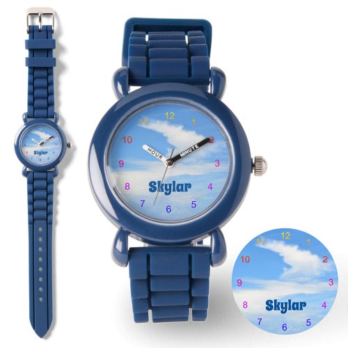 Blue Sky with Swirling Cloud Watch