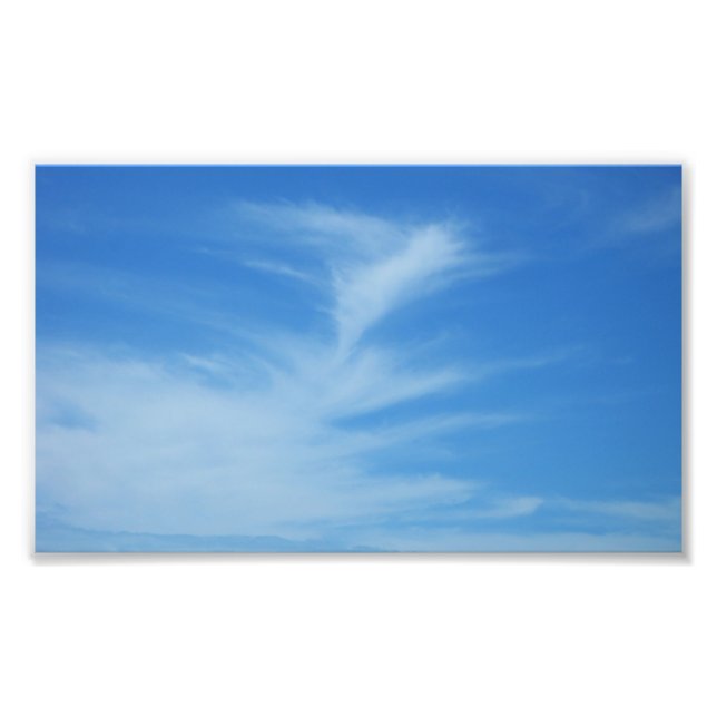 Blue Sky with White Clouds Abstract Nature Photo (Front)
