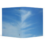 Blue Sky with White Clouds Abstract Nature Photo 3 Ring Binder