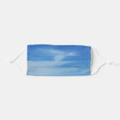 Blue Sky with White Clouds Abstract Nature Photo Adult Cloth Face Mask (Front, Folded)