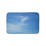 Blue Sky with White Clouds Abstract Nature Photo Bath Mat