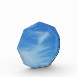 Blue Sky with White Clouds Abstract Nature Photo Block