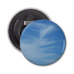 Blue Sky with White Clouds Abstract Nature Photo Bottle Opener