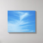 Blue Sky with White Clouds Abstract Nature Photo Canvas Print