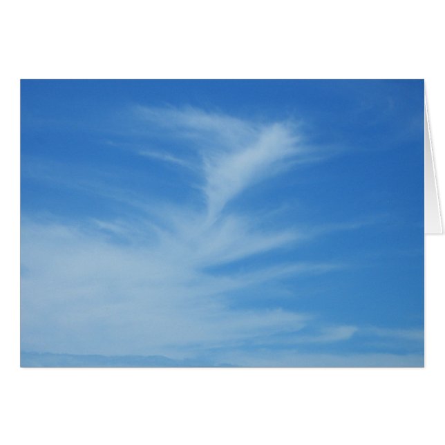 Blue Sky with White Clouds Abstract Nature Photo Cards (Front Horizontal)