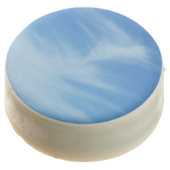 Blue Sky with White Clouds Abstract Nature Photo Chocolate Covered Oreo (Angled)