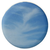 Blue Sky with White Clouds Abstract Nature Photo Chocolate Covered Oreo (Front)