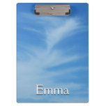 Blue Sky with White Clouds Abstract Nature Photo Clipboard