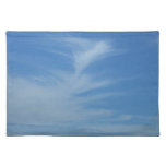 Blue Sky with White Clouds Abstract Nature Photo Cloth Placemat
