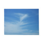 Blue Sky with White Clouds Abstract Nature Photo Doormat