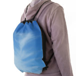 Blue Sky with White Clouds Abstract Nature Photo Drawstring Bag
