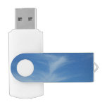 Blue Sky with White Clouds Abstract Nature Photo Flash Drive