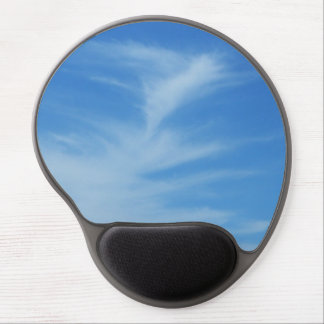 Blue Sky with White Clouds Abstract Nature Photo Gel Mouse Pad