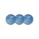 Blue Sky with White Clouds Abstract Nature Photo Golf Ball Marker