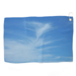 Blue Sky with White Clouds Abstract Nature Photo Golf Towel