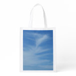Blue Sky with White Clouds Abstract Nature Photo Grocery Bag