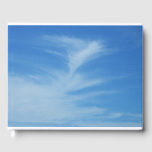 Blue Sky with White Clouds Abstract Nature Photo Guest Book