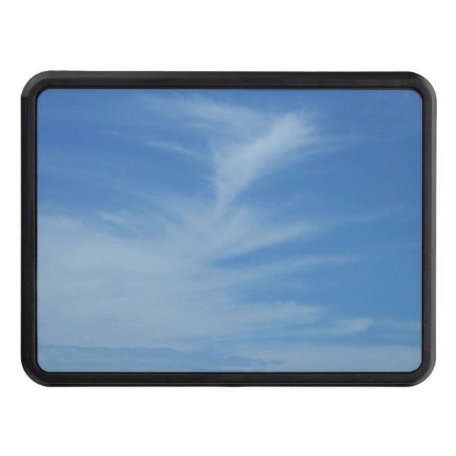 Blue Sky with White Clouds Abstract Nature Photo Hitch Cover (Front)