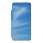 Blue Sky with White Clouds Abstract Nature Photo iPhone SE/5/5s Wallet Case