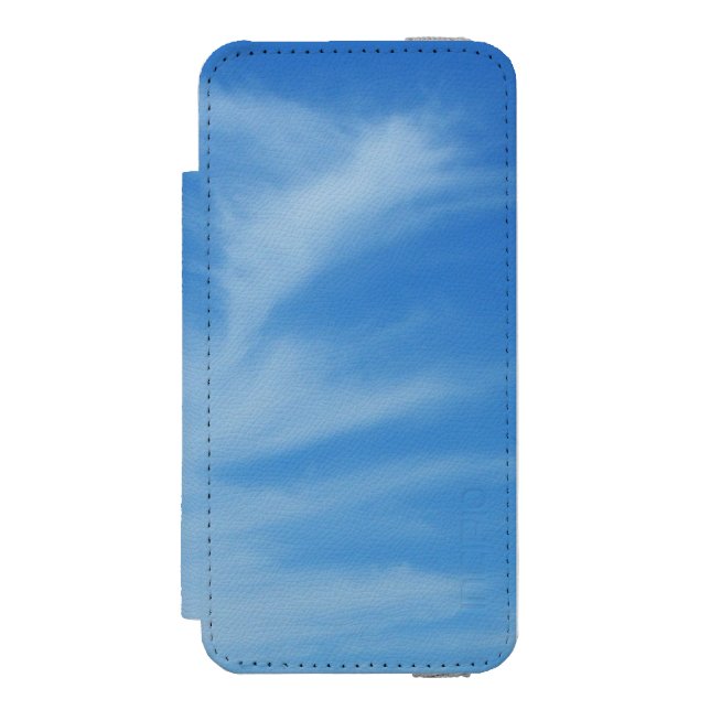 Blue Sky with White Clouds Abstract Nature Photo Incipio iPhone Wallet Case (Folio Front)