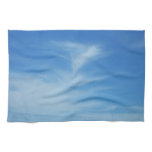 Blue Sky with White Clouds Abstract Nature Photo Kitchen Towel