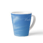 Blue Sky with White Clouds Abstract Nature Photo Latte Mug