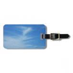 Blue Sky with White Clouds Abstract Nature Photo Luggage Tag