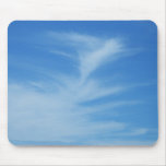 Blue Sky with White Clouds Abstract Nature Photo Mouse Pad