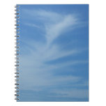 Blue Sky with White Clouds Abstract Nature Photo Notebook