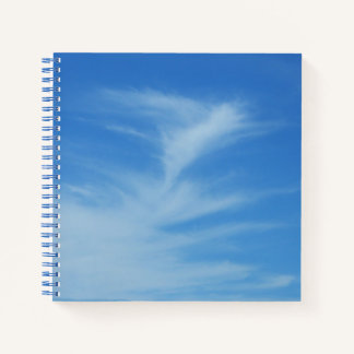 Blue Sky with White Clouds Abstract Nature Photo Notebook