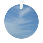 Blue Sky with White Clouds Abstract Nature Photo Ornament
