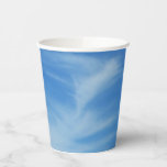 Blue Sky with White Clouds Abstract Nature Photo Paper Cups