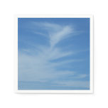 Blue Sky with White Clouds Abstract Nature Photo Paper Napkins