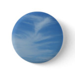 Blue Sky with White Clouds Abstract Nature Photo Pinback Button