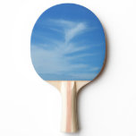 Blue Sky with White Clouds Abstract Nature Photo Ping Pong Paddle