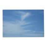 Blue Sky with White Clouds Abstract Nature Photo Placemat