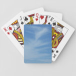 Blue Sky with White Clouds Abstract Nature Photo Poker Cards