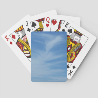 Blue Sky with White Clouds Abstract Nature Photo Poker Cards