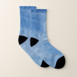 Blue Sky with White Clouds Abstract Nature Photo Socks