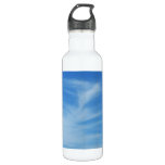 Blue Sky with White Clouds Abstract Nature Photo Stainless Steel Water Bottle