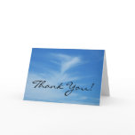 Blue Sky with White Clouds Abstract Nature Photo Thank You Card
