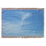 Blue Sky with White Clouds Abstract Nature Photo Throw Blanket